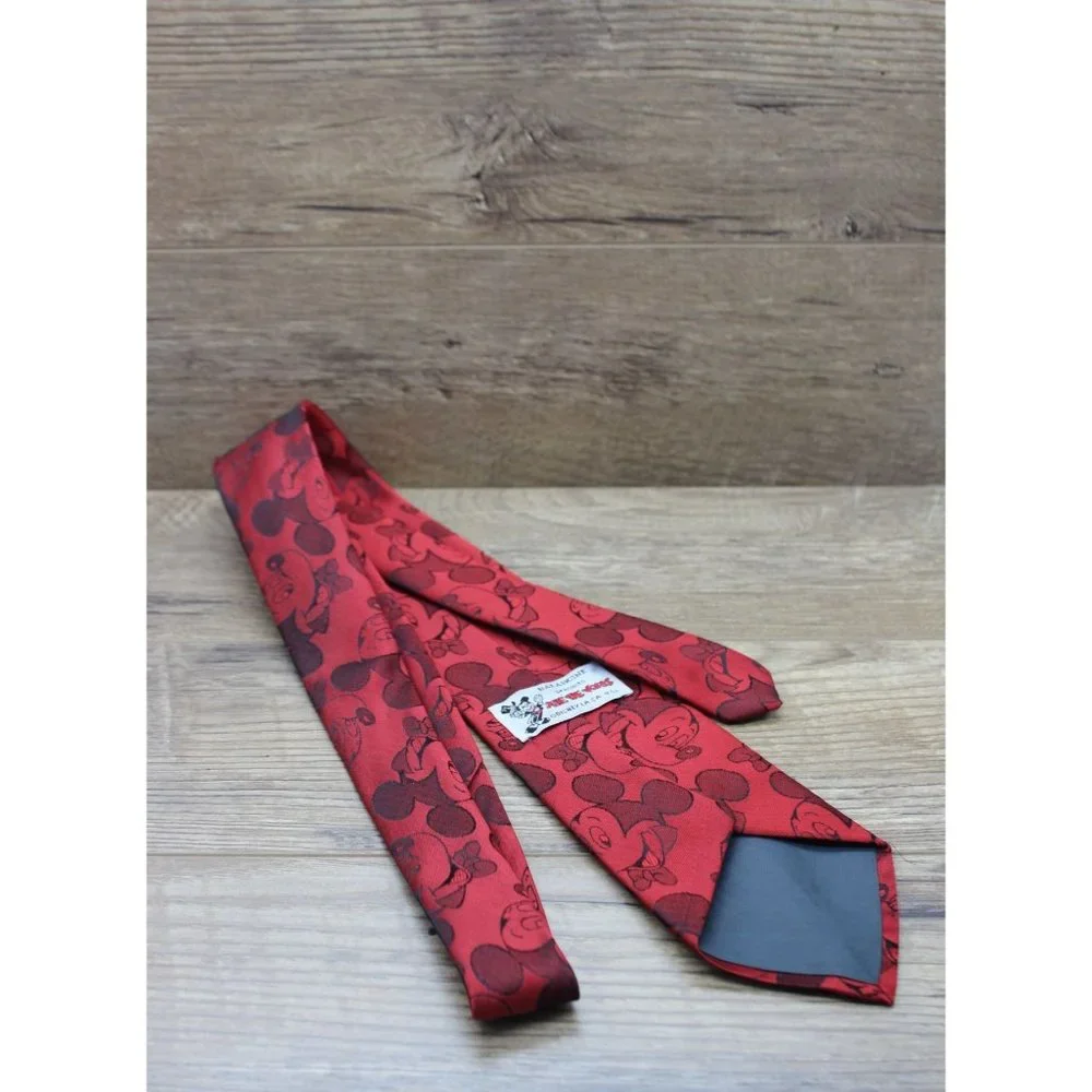 Balancine The Tie Works‎ vintage Mickey Mouse Disney red tie